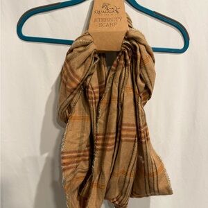 Quagga Tan Plaid Eternity Scarf